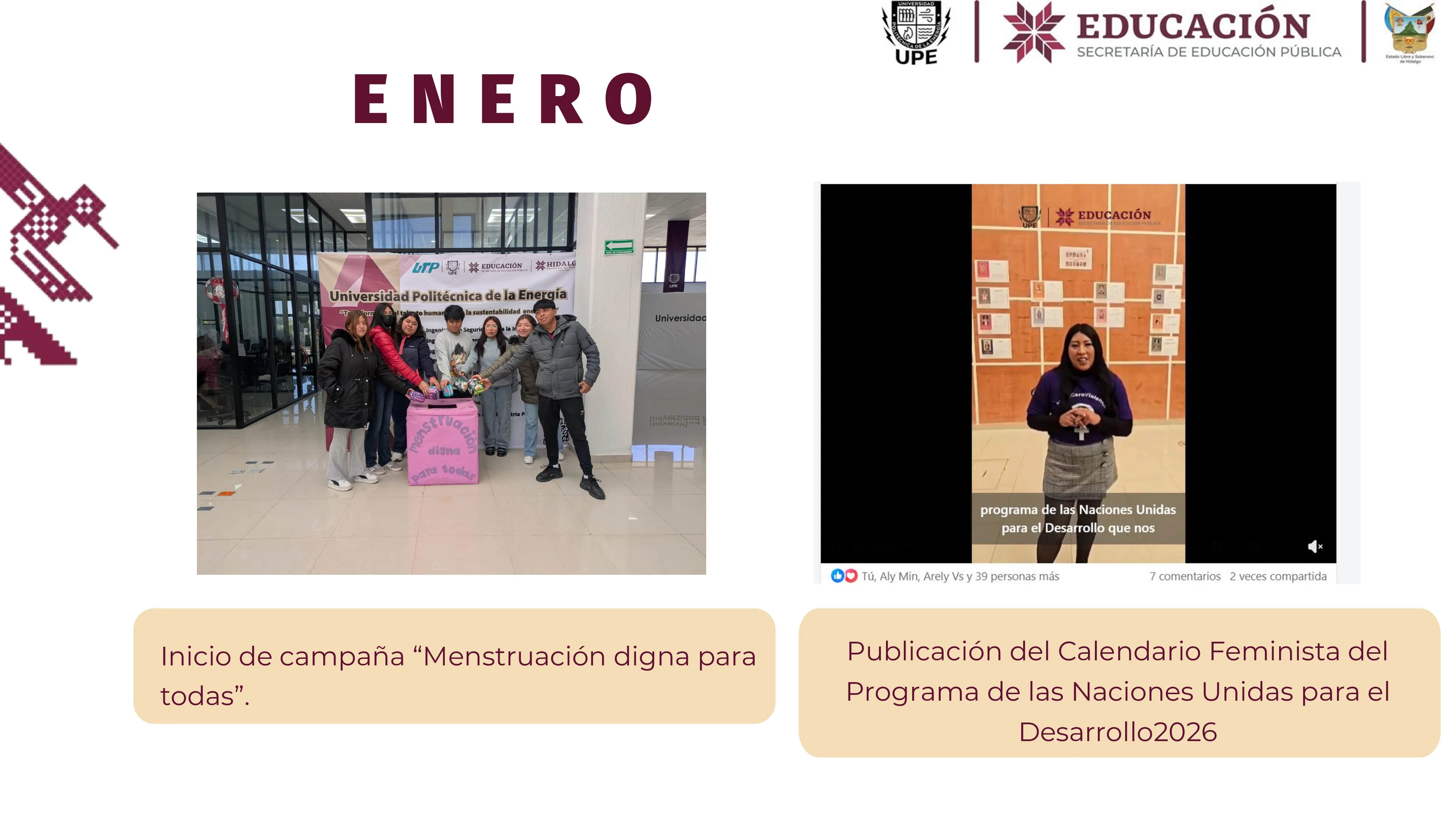 Actividad comunitaria de la unidad institucional de igualdad.